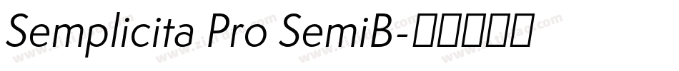 Semplicita Pro SemiB字体转换